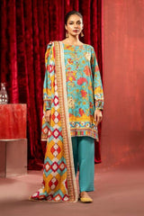 Red Blood Digital Printed Linen By Guljee | A-8 Red Blood Digital Printed Linen By Guljee | A-8