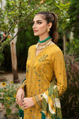 Salwar Kameez with Silk Dupatta | Riwayat Lawn 2024 by Ramsha | Vol 8 Salwar Kameez with Silk Dupatta | Riwayat Lawn 2024 by Ramsha | Vol 8