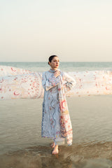 Qalamkar Luxury Lawn | Sahil 2025 | FK-02 ISABELLA Qalamkar Luxury Lawn | Sahil 2025 | FK-02 ISABELLA