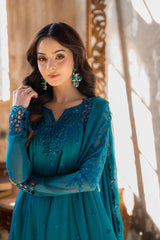 Azure Ensembles Chiffon Collection 2025 | Mystic Teal Azure Ensembles Chiffon Collection 2025 | Mystic Teal