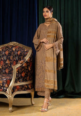Tehzeeb Embroidered Leather Peach With Velvet Jacquard Shawl | TL-75 Tehzeeb Embroidered Leather Peach With Velvet Jacquard Shawl | TL-75