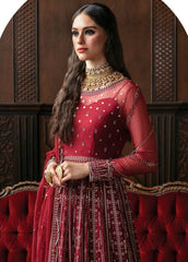 Panache By Ayzel By Afrozeh Embroidered Chiffon 23 |V5-03 Sangria Panache By Ayzel By Afrozeh Embroidered Chiffon 23 |V5-03 Sangria