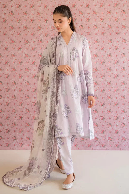 Petals & Prints by Cross Stitch | WINSOME ORCHID-3PC PRINTED LAWN SUIT