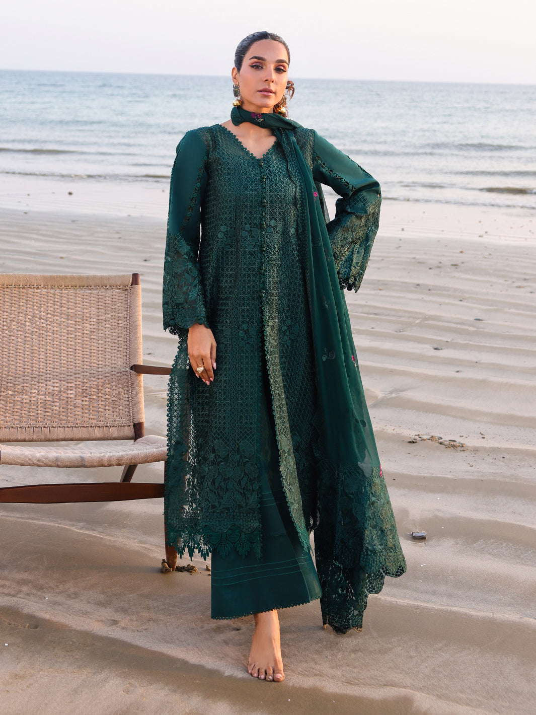 Marine Luxury Lawn 2025 by Faiza Faisal | SOPHIA
