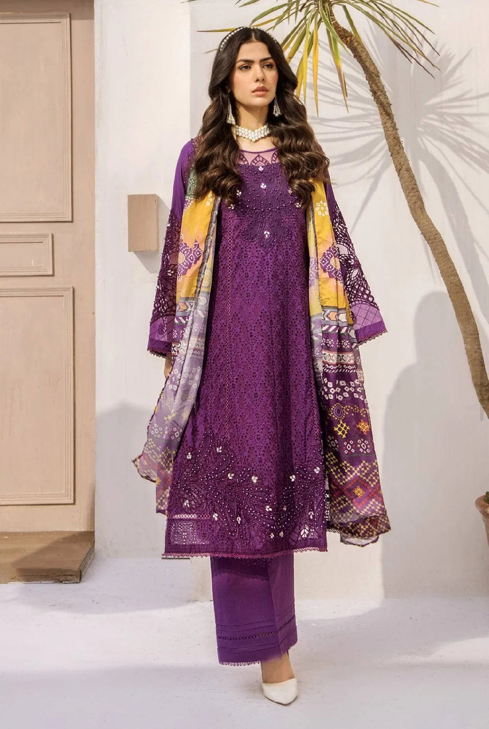 Adan’s Libas Rumi Schiffli Lawn 2025