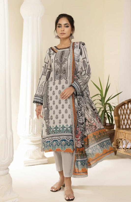 Alzohaib Printed Lawn With Fancy Doriya Dupatta-23 | CFD-23-08