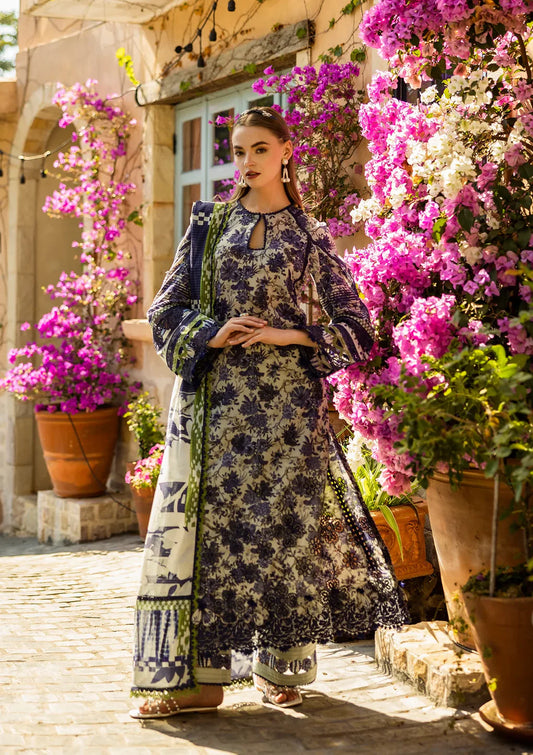 Elaf Print Chikankari Collection 2025 | ELK-01A