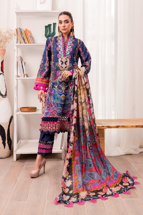 Queen’s Court Silk Dupatta Lawn by Jade 2024