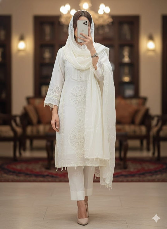 Readymade Kota Cotton Full Cutwork Suit