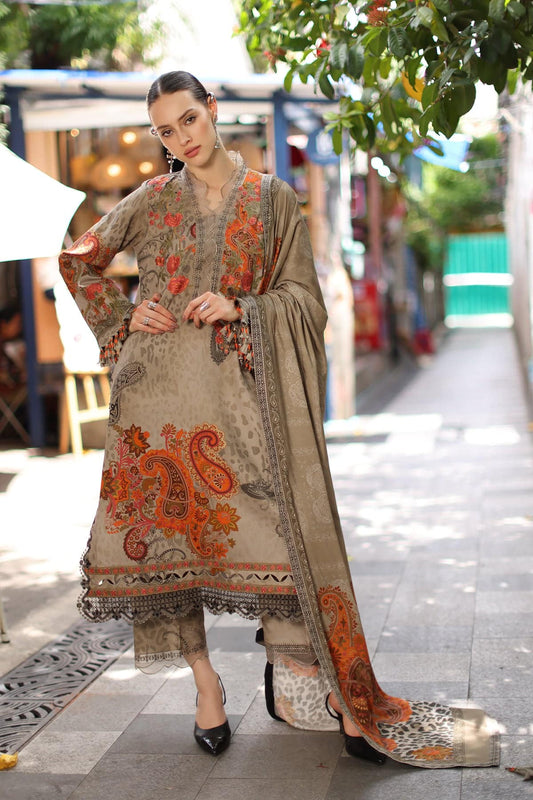 Aniq V1 Linen 2026 Charizma | 3-PC Unstitched Embroidered Linen ANCollection W7-04