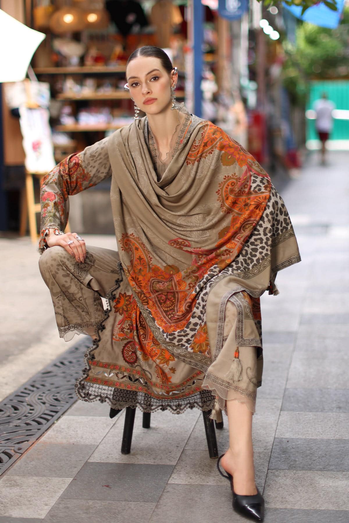 Aniq V1 Linen 2026 Charizma | 3-PC Unstitched Embroidered Linen ANCollection W7-04– 29A3756