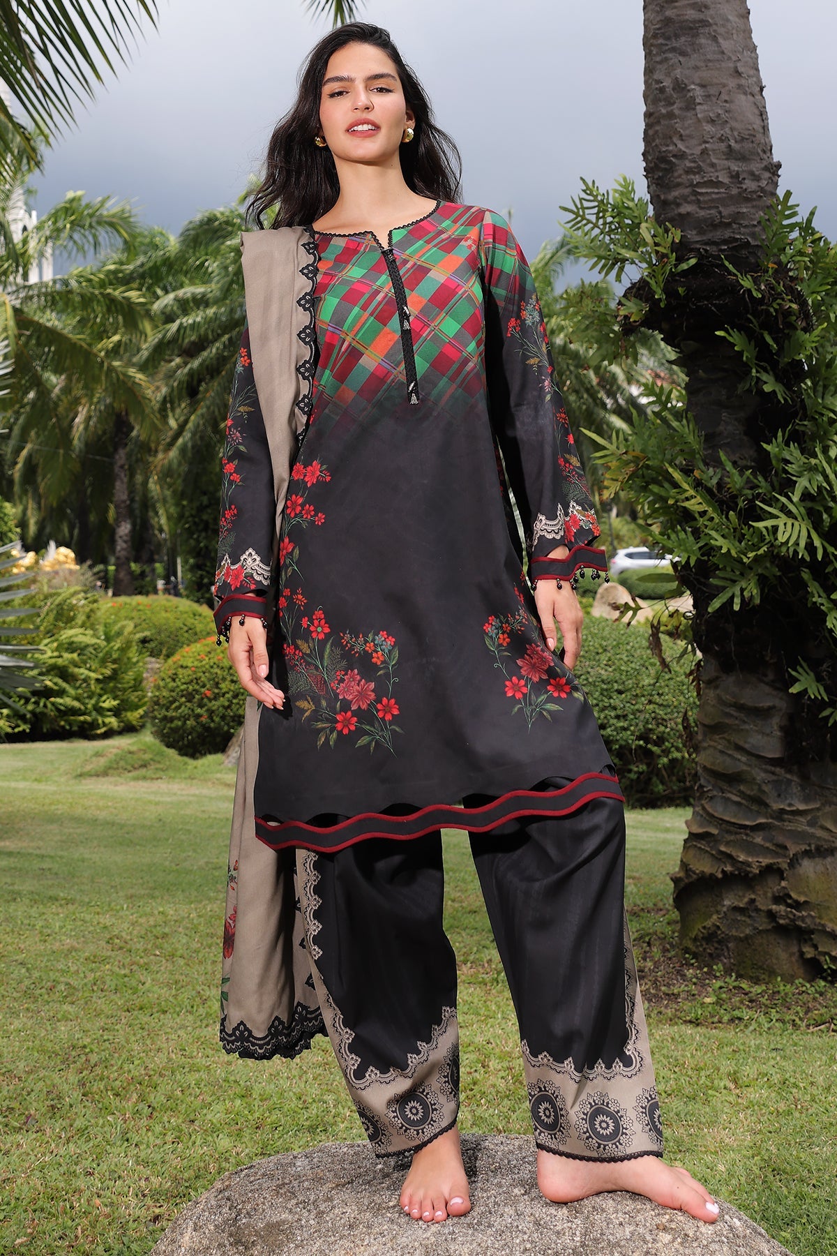 Charizma C Print Collection 3-PC Unstitched Linen Collection CPW6-09