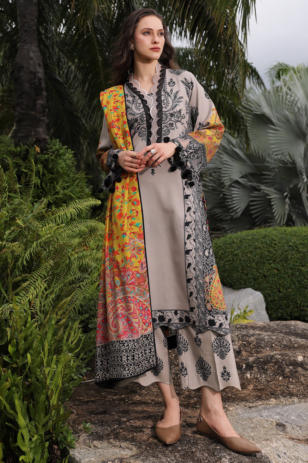 Charizma C Print Collection 3-PC Unstitched Linen Collection CPW6-13