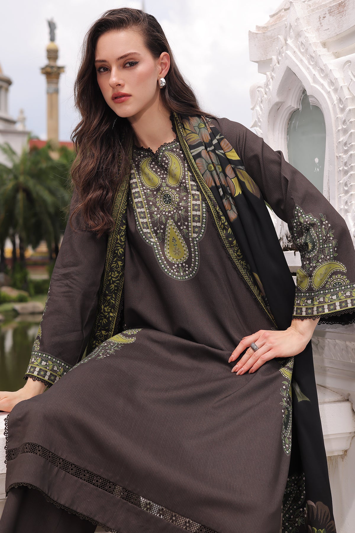 Charizma C Print Collection 3-PC Unstitched Linen Collection CPW6-14– detail view 4
