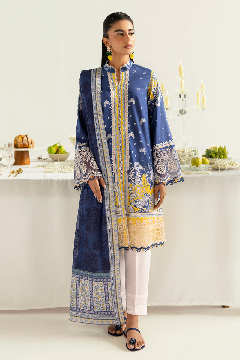 Qalamkar QPrints Unstitched Printed Lawn | 02A