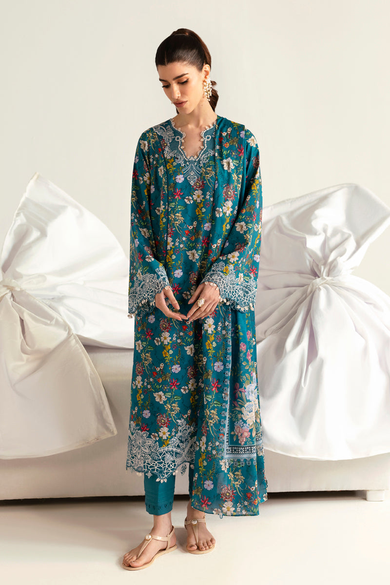 Qalamkar QPrints Unstitched Printed Lawn | 10A