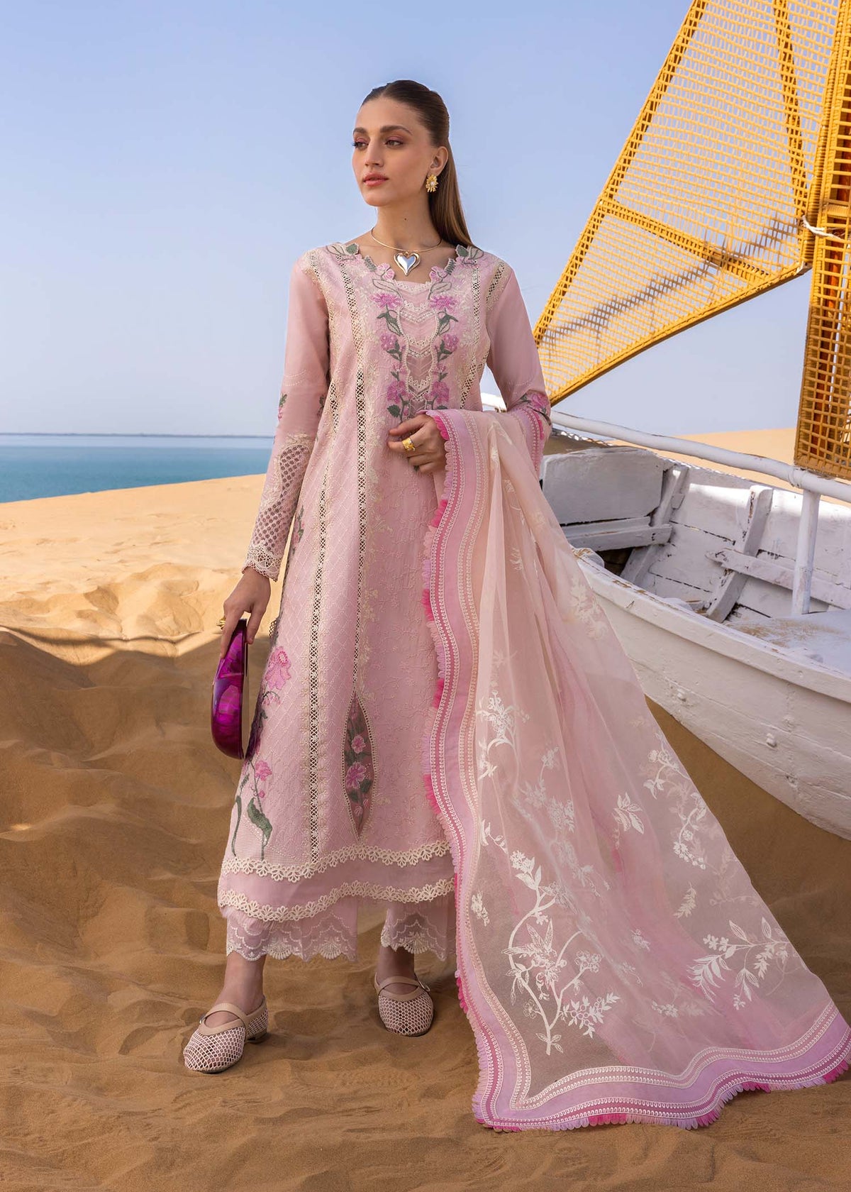 Crimson Summer Lawn 2025 by Saira Shakira | D2 B