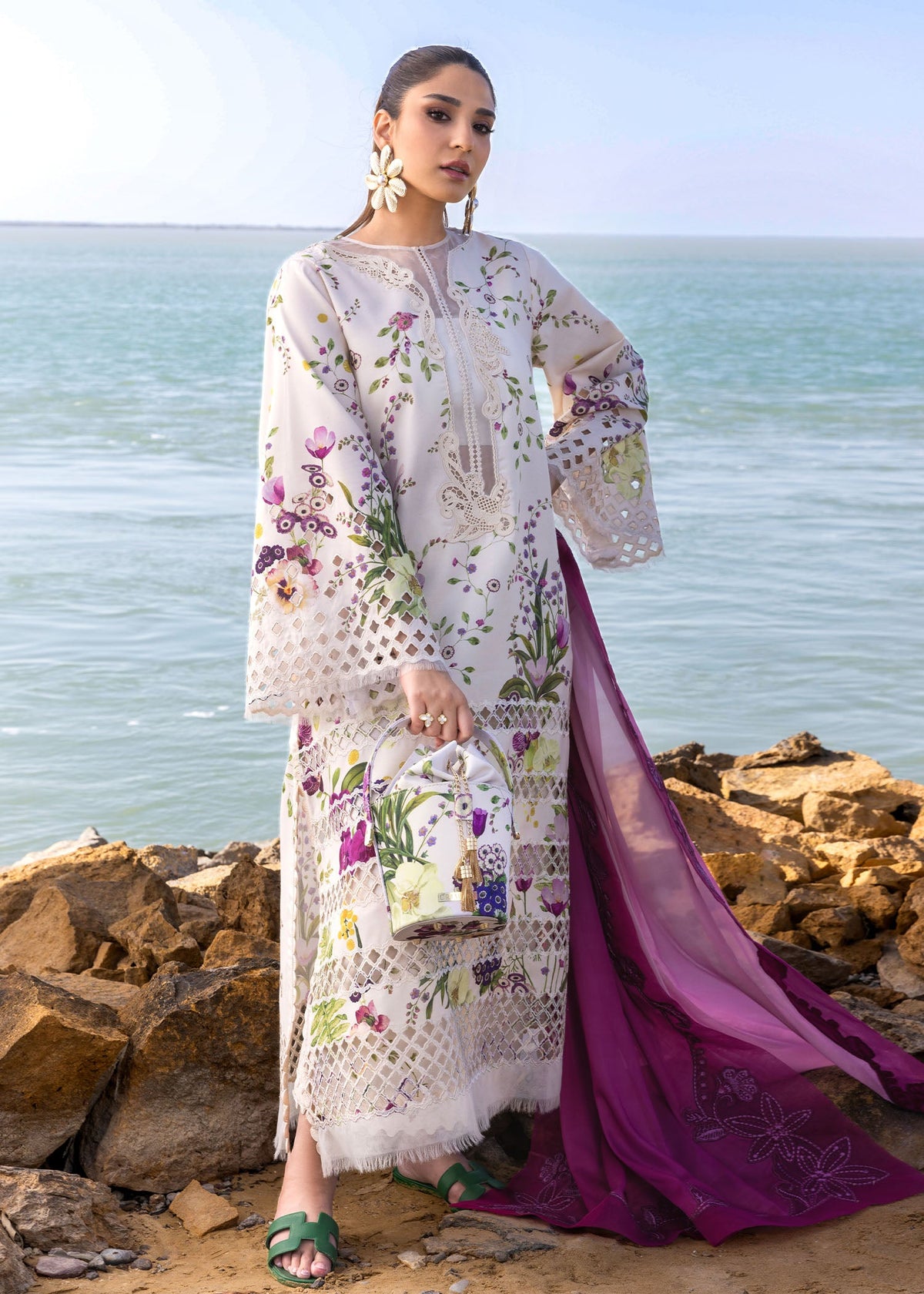 Crimson Summer Lawn 2025 by Saira Shakira | D4 A