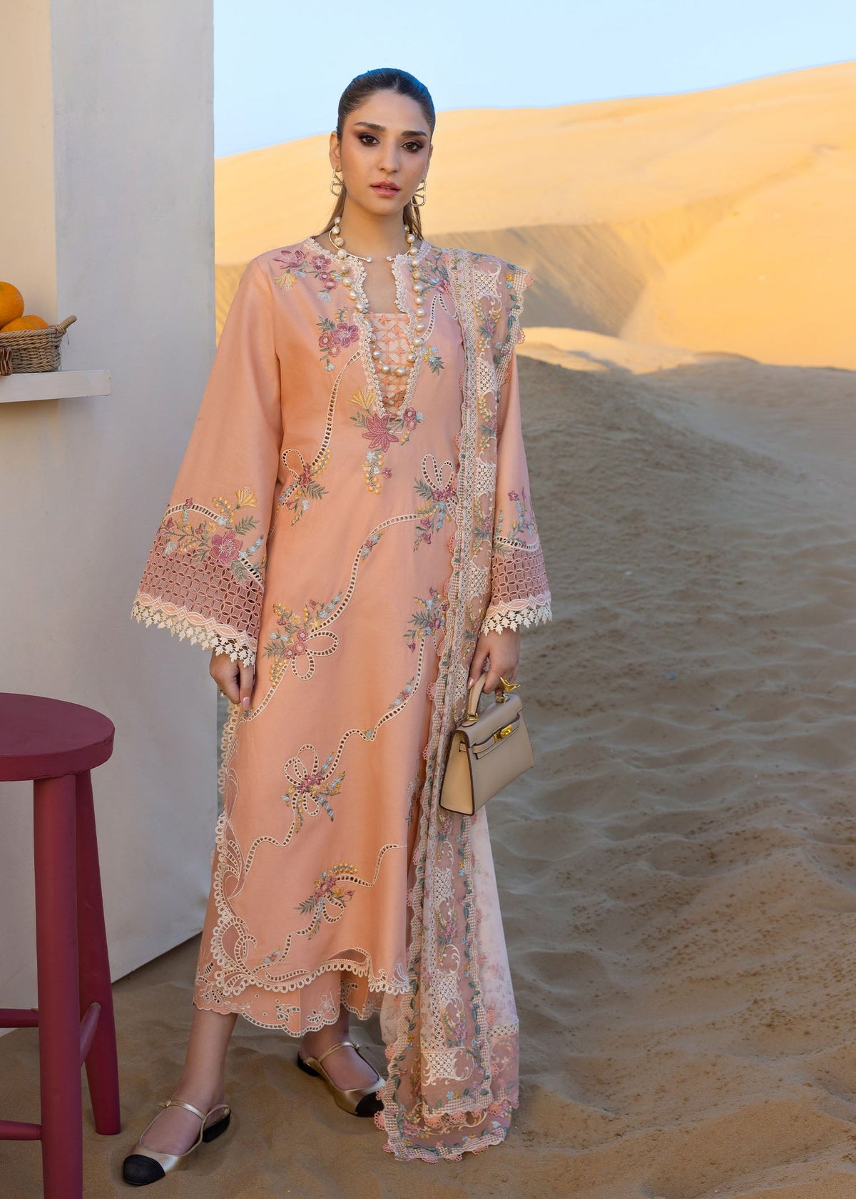 Crimson Summer Lawn 2025 by Saira Shakira | D8 A