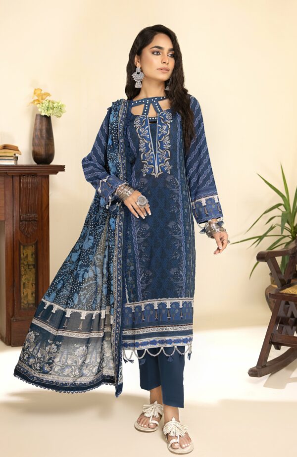 Alzohaib Printed Lawn With Fancy Doriya Dupatta-23 | CFD-23-17
