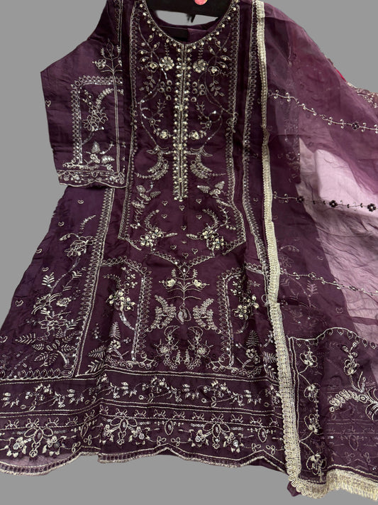 Readymade organza handwork suits