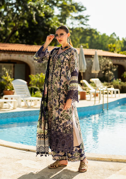 Elaf Print Chikankari Collection 2025 | ELK-08B