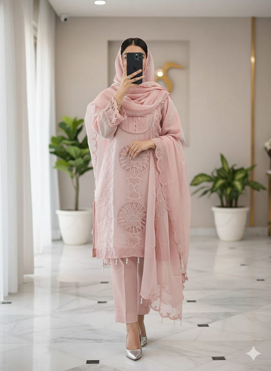 Readymade Kota Cotton Full Cutwork Suit