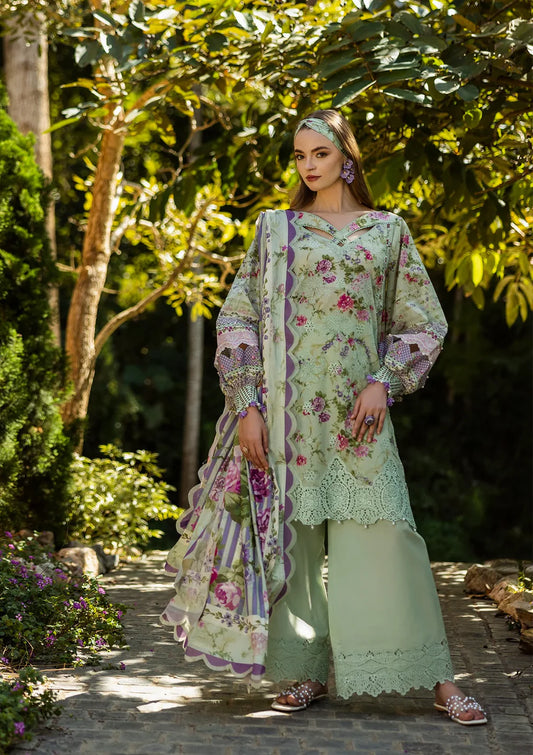Elaf Print Chikankari Collection 2025 | ELK-03A