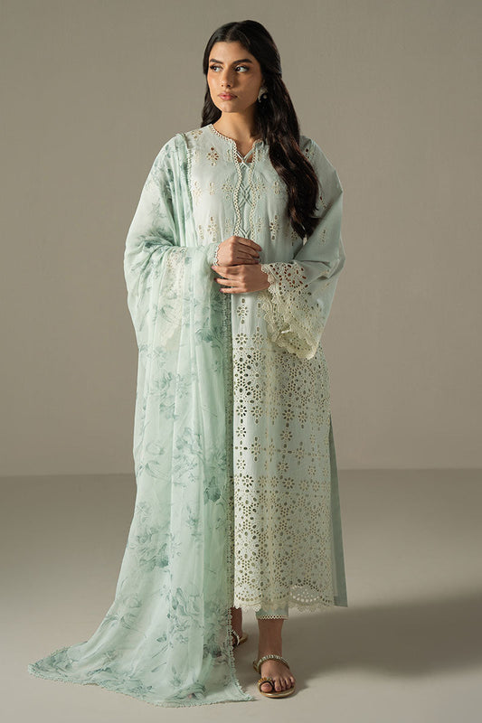 Chikankari Lawn by Cross Stitch 2025 | BLUE AURA