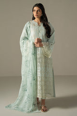 Chikankari Lawn by Cross Stitch 2025 | BLUE AURA