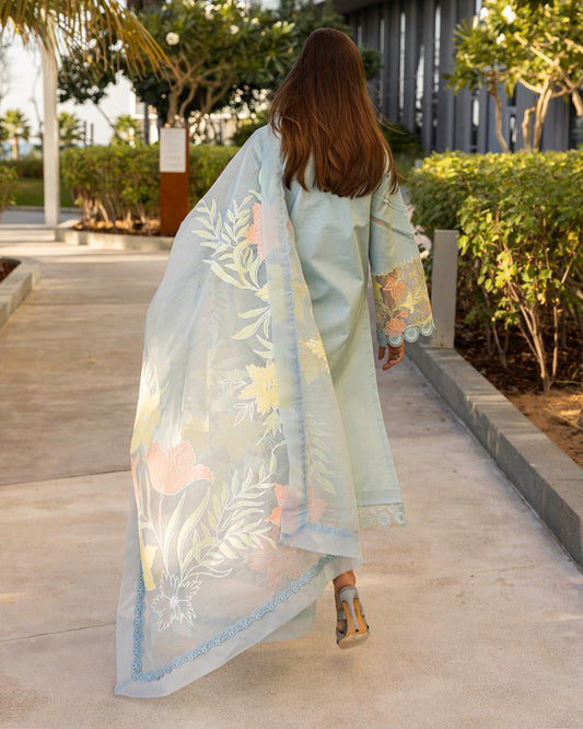 Rang Rasiya Carnation Embroidered Lawn 2025 | D-05