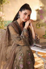 Maria B Chiffon Collection | Chiffons 2026 | MPC-26-102-Muted Mocha Brown