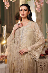 Maria B Chiffon Collection | Chiffons 2026 | MPC-26-103-Olive Gold