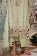 Maria B Chiffon Collection | Chiffons 2026 | MPC-26-105-Pistachio Green