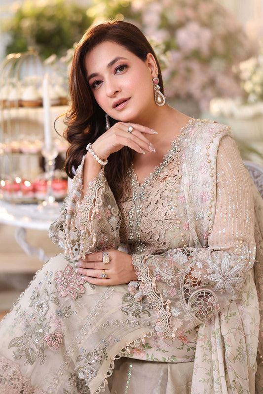 Maria B Chiffon Collection | Chiffons 2026 | MPC-26-107-Ivory Beige