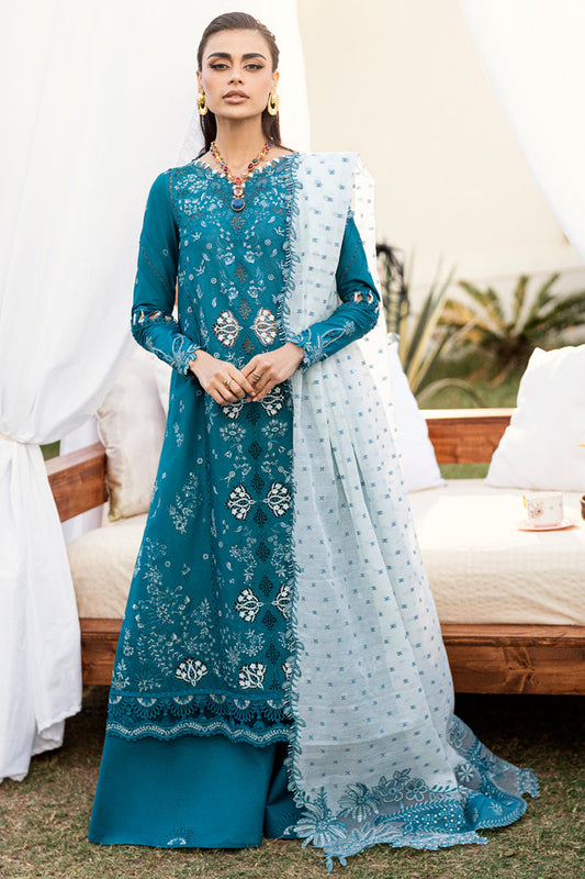 Qalamkar Eid Collection | Chikankari Lawn 2025 | CS-07