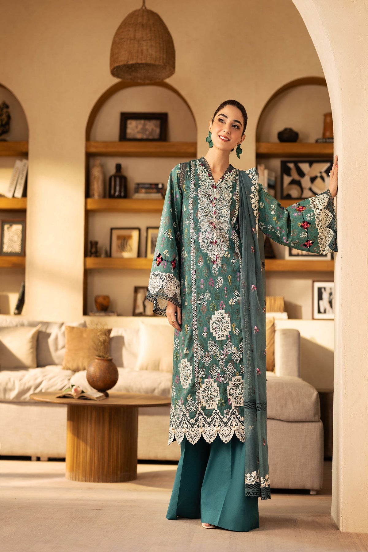 Maryam Hussain Luxury Lawn 2025 | Seashell
