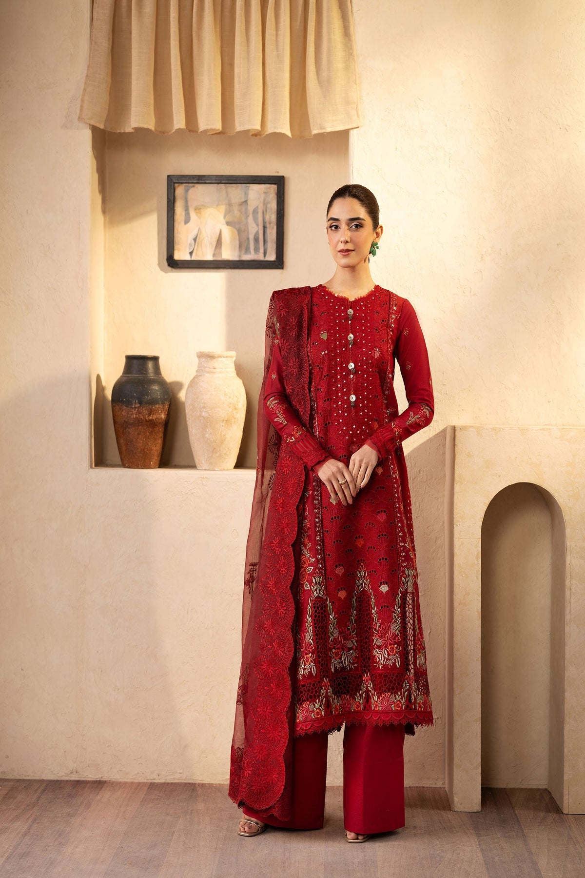 Maryam Hussain Luxury Lawn 2025 | Berry