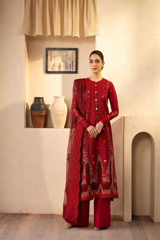 Maryam Hussain Luxury Lawn 2025 | Berry
