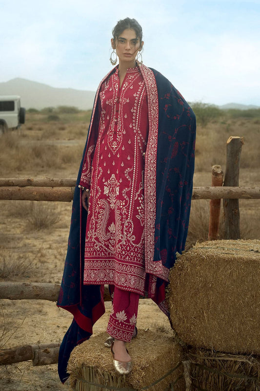 Gul Ahmed Winter 2026 - 3 Piece Embroidered Karandi Suit with Embroidered Karandi Dupatta