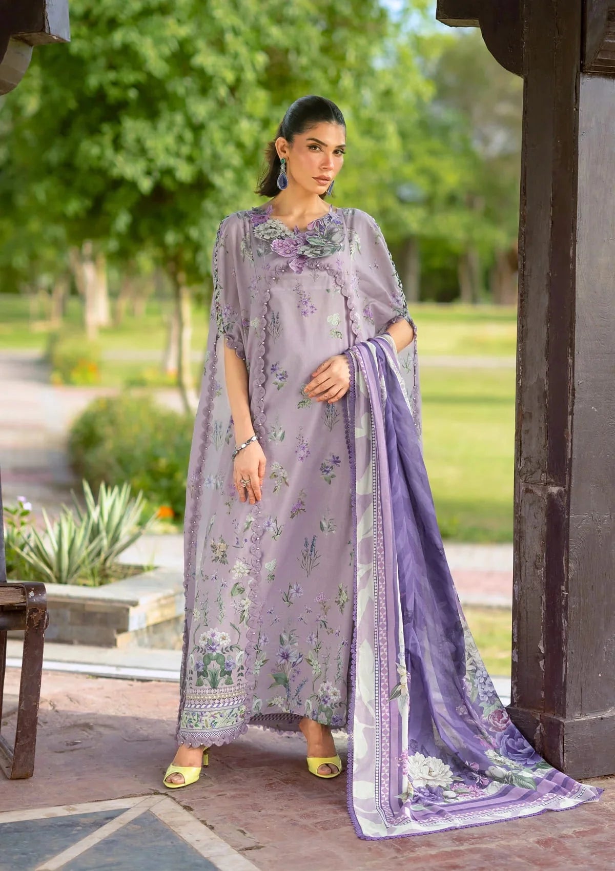 Elaf Bridgerton Prints 2026 || EPB-6A LILAC GARDEN