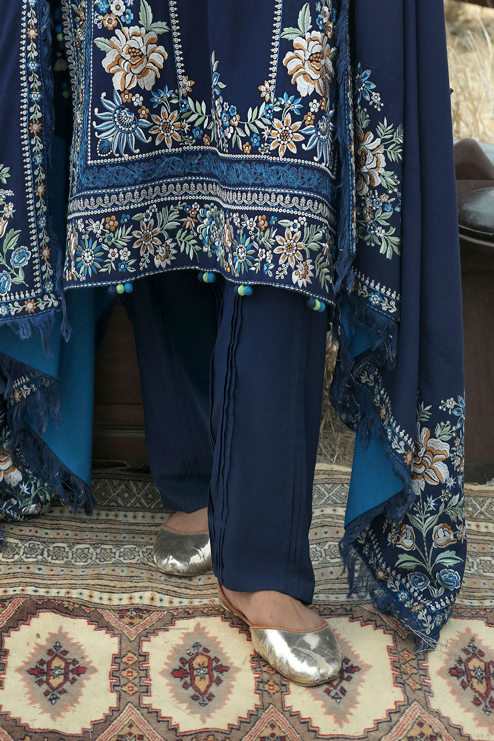 Gul Ahmed The Charm of Winter 2026 3 Piece Embroidered Karandi Suit with Embroidered Karandi Dupatta–