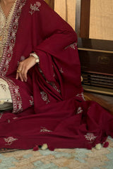 Gul Ahmed Winter 2026 - 3 Piece Embroidered Khaddar Suit with Embroidered Khaddar Dupatta–