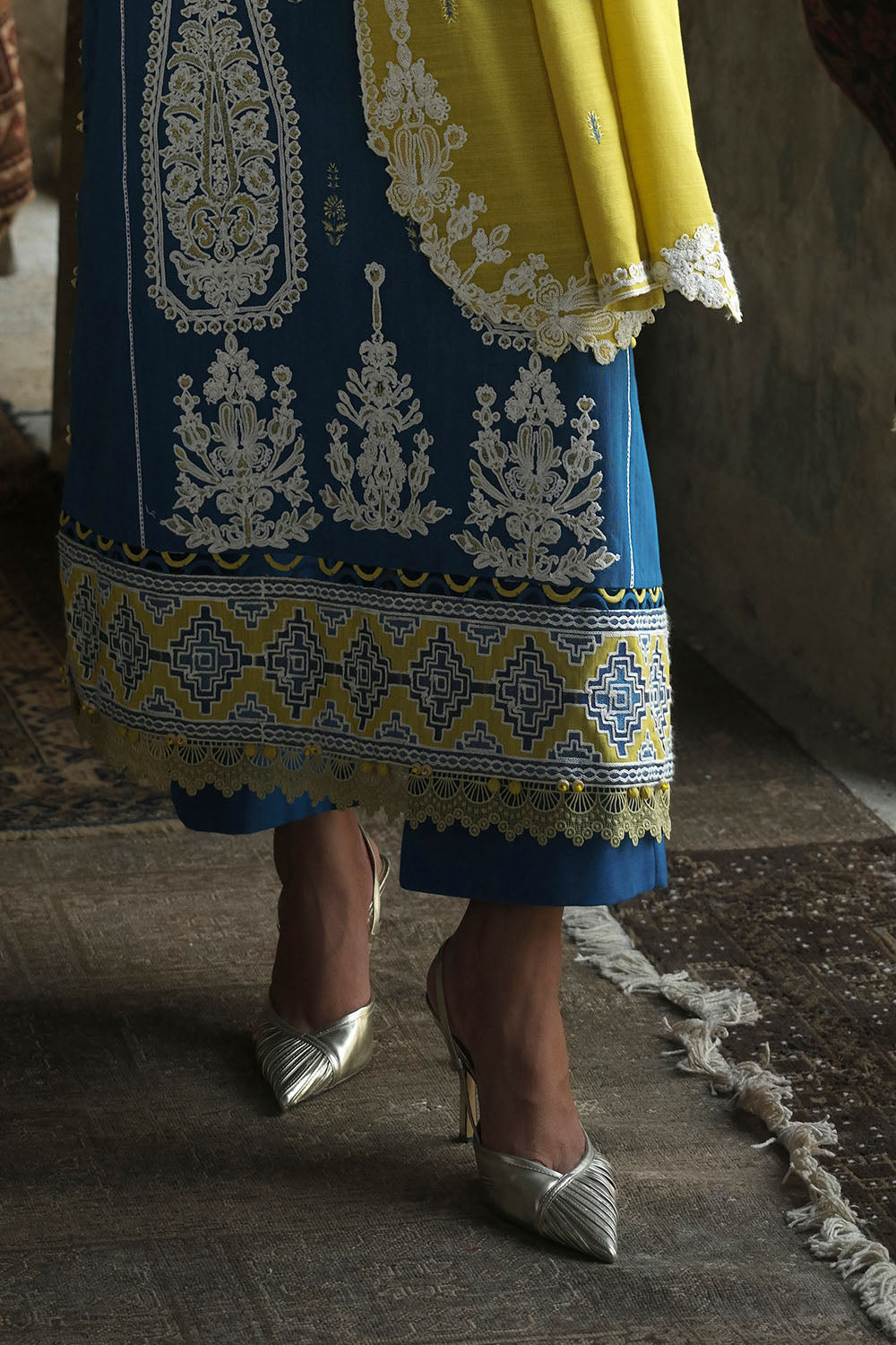 Gul Ahmed The Charm of Winter 2026 3 Piece Embroidered Khaddar Suit with Embroidered Khaddar Dupatta–