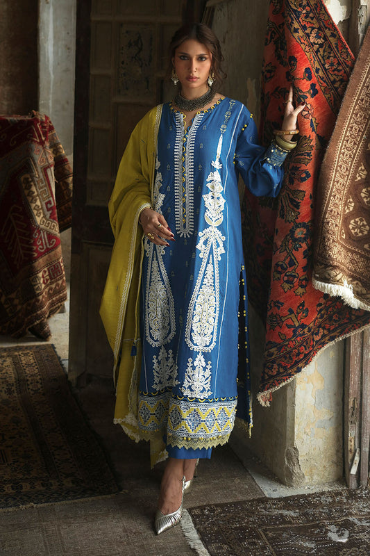 Gul Ahmed The Charm of Winter 2026 3 Piece Embroidered Khaddar Suit with Embroidered Khaddar Dupatta