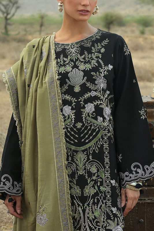 Gul Ahmed Winter 2026 - 3 Piece Embroidered Khaddar Suit with Embroidered Khaddar Dupatta–