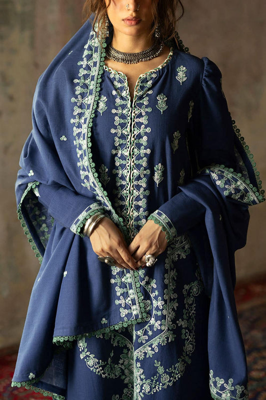 Gul Ahmed Winter 2026 - 3 Piece Embroidered Khaddar Suit with Embroidered Khaddar Dupatta–