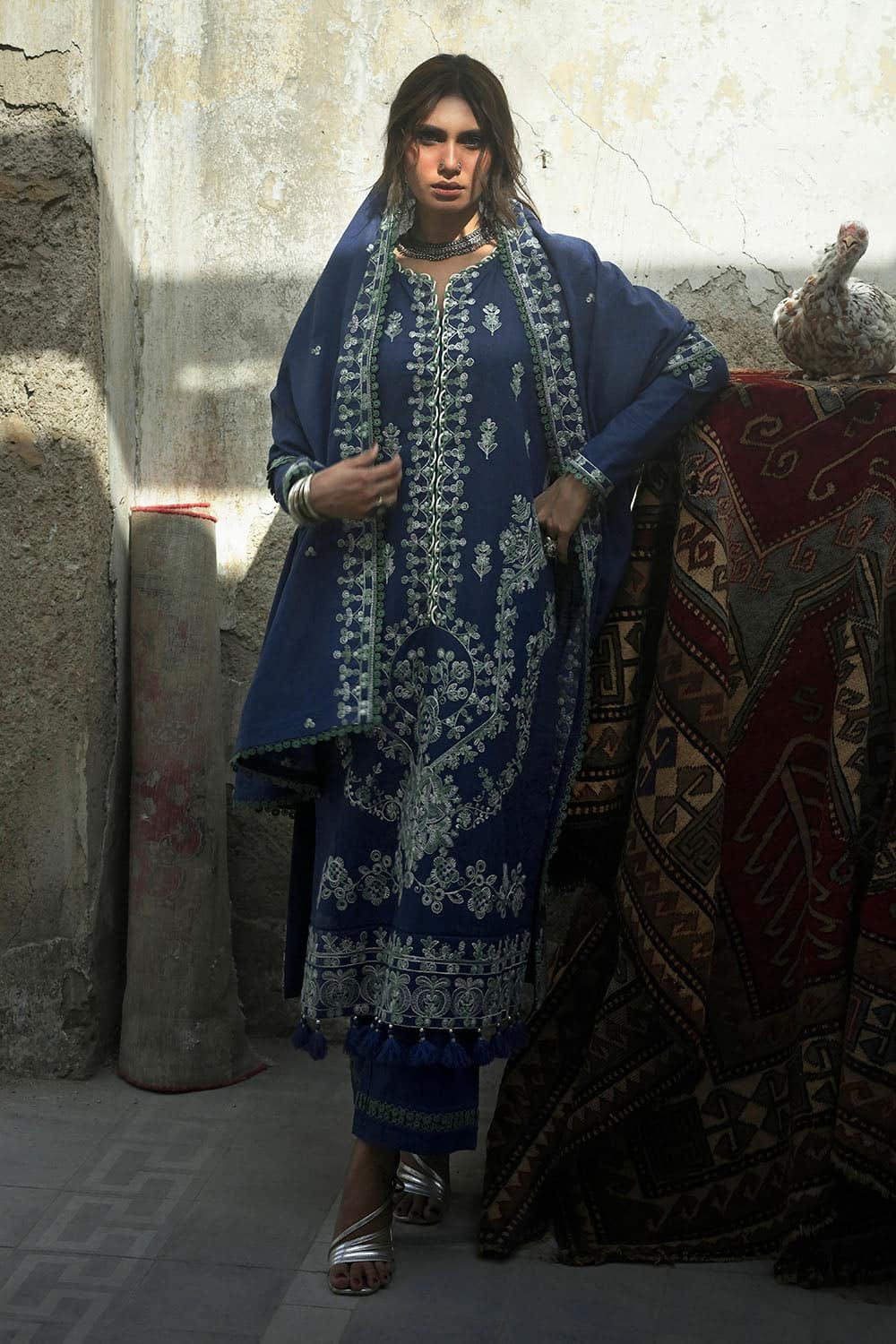 Gul Ahmed Winter 2026 - 3 Piece Embroidered Khaddar Suit with Embroidered Khaddar Dupatta