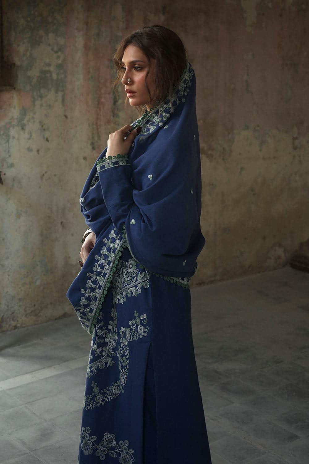 Gul Ahmed Winter 2026 - 3 Piece Embroidered Khaddar Suit with Embroidered Khaddar Dupatta–