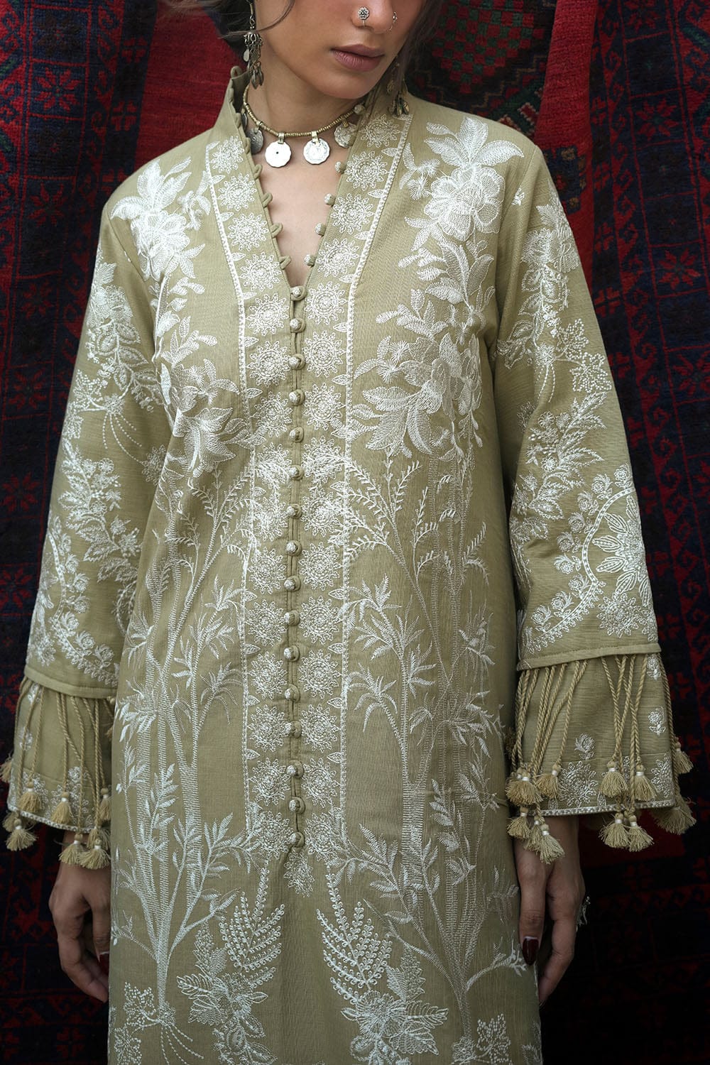Gul Ahmed Winter 2026 - 2 Piece Embroidered Khaddar Suit– Embroidered-Khaddar-Shirt-Dyed-Trouser-Gulahm